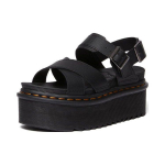 dr. Martens Martin Kahekihiline Veisenahast Mitmek&uuml;lgsed Lihtsad &Uuml;he Rihmaga Sandaalid Naiste Sandaalid Must 30717001 37