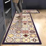 Boho K&ouml;&ouml;gi Vaibakomplekt M&auml;lupesu V&auml;rviline Keraamiline Mugavusplaat P&otilde;randamatt V&auml;simusevastane Libisemiskindel Jooksvaip Vett ja &Otilde;li H&uuml;lgav Vaip Pesumasin 40 x 200 cm 1pc koralliroosa v&auml;rv