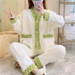 Pidžaama naiste s&uuml;gis/talvine korallsamet, paks samet, soe lahtiste kodur&otilde;ivaste komplekt M