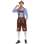 Meeste M&uuml;ncheni Oktoberfestikost&uuml;&uuml;m: Saksa S&auml;rk, Tunked ja M&uuml;ts Kolmeosaline Komplekt Medium brown