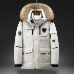 Talve sulejope Meeste keskmise pikkusega kapuutsiga Parker talvejope XXXL must