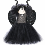 T&uuml;drukud Kuri T&uuml;llkleit Tume Cosplay J&otilde;ulud Halloweeni Kost&uuml;&uuml;m Lapsed Peen 8-9Y black