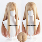 Marin Kitagawa Marin Cosplay Parukad Pikk Roosa Gradiendiga Kuumakindel Juuksed Peoparukas + parukakate One Size beige