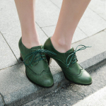 Moodsad Naiste Klassikalised Kingad Madala Kontsaga Brogue Kingad Vintage Paksust Kontsaga L&otilde;ikega Oxford Kingad Naine Paelkinnitusega Naiste Mood Elegantne Daami L&uuml;hike Saabas 39 black