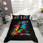Homewish Laste K&auml;sipalli Tekikott Komplekt, Teismeliste Spordi Voodipesu Komplekt, Akvarell Pritsitud Tindi Voodikomplekt Poistele DE S 135x200cm 2pcs&set
