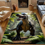 HD Metsa T-Rexi Prindiga Vaip Magamistoa Elutoa Voodi K&otilde;rval Diivani P&otilde;randamatt Kaasaegne Kodu Dekoor Suur Ala Vaip 50x80cm (20x31in) brown