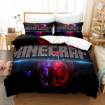 3D digitaaltr&uuml;kiga voodikate kolmeosaline Minecrafti m&auml;ngu laste multikas UK 135*200cm