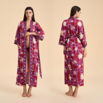 Siidist hommikumantlid naistele V-kaelusega satiinist hommikumantel pikk hommikumantel kerge seksikas &ouml;&ouml;pesu kimono hommikumantel naiste kattep&uuml;ksid pikk &ouml;&ouml;pesu hommikumantel peigmiku hommikumantel One Size