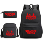 Stranger Things vabaaja seljakott kolmeosaline komplekt 31*13*44cm black