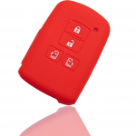 MALAKO Toyota Smart Key Silikoonkate 4 Nupuga Kate V&otilde;tmekarp V&otilde;tmekate Silikoon punane