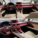 For Lexus RX300 RX350 RX400 RX500 Interior Central Control Panel Door Handle Carbon Fiber Stickers Decals Car styling style A-left-hand drive