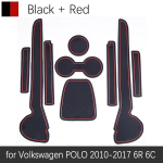 Libisemisvastased kummimatid Gate Slot Cup Mats VW POLO 6R 6C 2010 2011 2012 2013 2014 2015 2016 2017 MK5 Volkswagen GTI jaoks 2015-2018 W246