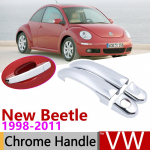Volkswagen VW New Beetle 1998~2011 kroomitud uksek&auml;epideme kate auto tarvikud kleebised kaunistuse komplekt 1999 2001 2003 2005 2007 Handle 2 Door