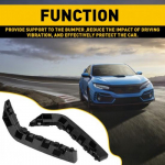 2Pcs Front Bumper Bracket 2016- For Honda Civic Left & Right side