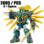 Uus Ninja 2in1 Sinine Mech Robot Legendaarne Draakoni Mudel Zane Cole Tegevuskuju Ehitusklotside Komplektid Klotsid DIY Laste M&auml;nguasjad Kingitused
