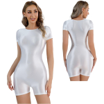Naiste l&uuml;hikeste varrukatega Rashguardi ujumistrikood, &uuml;hes t&uuml;kis Bodycon l&uuml;hikesed p&uuml;ksid, Slim Fitness Romper L
