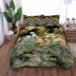 Traditsiooniline Pastellv&auml;rviline Lilleline Lindudega Tekikott Komplekt King Queen Double Full Twin Single Suurused Voodipesu Komplekt EU Single(135*200cm)3pcs