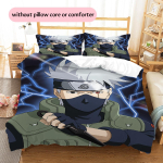Hatake Kakashi Naruto Muster Voodipesu Kodu Kaunistus S&uuml;nnip&auml;evakingitus (1 * tekikott + 2 * padjap&uuml;&uuml;ri, ilma s&uuml;damikuta) 140x200cm