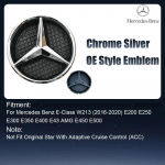 Autokleeps Mercedes Benzi jaoks H&otilde;bedane ja Must OE Stiilis Esiv&otilde;re T&auml;he Embleem Kroomitud Logo Embleem Sobib Mercedes Benz E200 E25