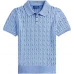 Polo Ralph Lauren Puuvillane Koekirjaga Polo Kraega L&uuml;hikeste Varrukatega &Uuml;hev&auml;rviline Kampsun Laste kampsun 323962923-503 L