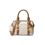 Michael Kors Bedford Logoprindi Nahast Bostoni kott Naiste kotid Vanill-Valge Tammepruun 32F9G06C0B-149 Mini