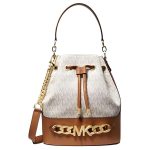 Michael Kors Mk Devon Klassikaline Monogramm V&auml;rviplokk Kett T&ouml;&ouml;le K&auml;ekott T&otilde;mblukuga Koti Kujuline Naiste kotid Vanill Tamm 30S2GDVS2B-149 Basic Set (Bag+Dust Bag)