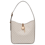 Michael Kors Mk Lyra Monogramm Logo V&otilde;lu Kaetud L&otilde;uend T&otilde;mblukuga K&auml;e- ja &Otilde;lakott V&auml;ikesed Naiste kotid Vanilje-Valge Tammepruun 35F4G1YS5B-150 Basic Set (Bag+Dust Bag)