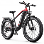 Elektriratas Duotts F26 Lite 26 Paksude Rehvidega 750W Mootor T&auml;iskasvanute Elektrijalgratas 48V 18AH Topeltketaspidurid Maksimaalne Koormus 150Kg must/punane