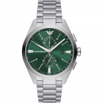 Emporio Armani Ajalooline Kollektsioon Roheline Metall H&otilde;bedane Meeste Kvarts Kronograaf K&auml;ekell AR11480 roheline