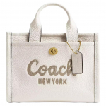 Coach Cargo 20 Kalliigraafiline Tikand Ja Ikoonilise Turnlock Disainiga Nahast T&otilde;mblukuga Kotid Naiste T&otilde;mblukuga Kotid Valge CAO26-B4HA Basic Set (Bag+Dust Bag)