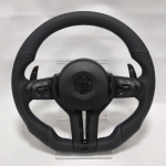 Must Kroom Sport Nahast Rooliratas BMW F30 F36 F20 F23 F22 M3 F80 X1 F48 F10 F07 F01 M5 E84 E87 E90 E70 jaoks Auto Tarvik M3 sport (No airbag) must