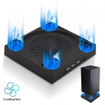Jahutusventilaator Xbox Series X jaoks 3 USB-pordiga Xbox Series X v&auml;line jahuti Turbo temperatuurikontrollventilaator Konsooli p&uuml;stine alus must