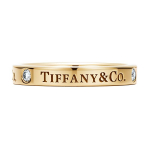 Tiffany & Co. &reg; Seeria Logo T&auml;hega Graveeritud 18K Kuld Teemant S&otilde;rmus Unisex s&otilde;rmus GRP10241 Box,5