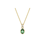 Swarovski Chroma ripats Pirnikujuline Kuldne Toon Kuup Tsirkooniumoksiid Naiste ripatsid Roheline 5648751 Box (Random Color)