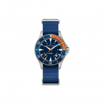 Hamilton Khaki Navy Seeria Automaatne Mehaaniline Liikumine Sukeldumisspordi Kell 40mm Must T&auml;hikuga Roostevabast Terasest Korpus Kangast Rihm H82365941 Regular Watch Box,Blue Dial