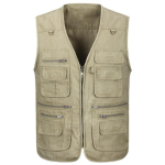 Meeste Mitme Taskuga Vest V&auml;ljas Reisimine Kalap&uuml;&uuml;k Fotograafia Gilet Jakk XXXL khaki