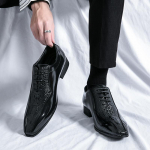 Uued &Auml;rimeeste Kingad Oxfords Ruudukujuline Varvas Paelad Kevad S&uuml;gis Pruun Must Meeste T&ouml;&ouml;kingad Zapatos De Vestir Hombre 38 must