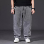Suurused Jeansid Meeste S&uuml;gis L&otilde;tv L&otilde;ige Sirge S&auml;&auml;rega Vabaaja Denim P&uuml;ksid Elastne V&ouml;&ouml;koht Lai S&auml;&auml;rega Disain Meestele 2025 Kevad S&uuml;gis 7XL gray