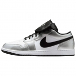 Air Jordan 1 Tiempo Low Metallik H&otilde;be Unisex Tossud Valge Must-Metallik-H&otilde;be IR2278-100 40