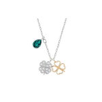 Swarovski &Otilde;nnelik Neljaleheline Ristikheina Ripatsiga Kaelakee Naistele Kaelakee Plaatina 5139471 Box (Random Color)