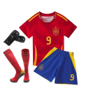24-25 Hispaania kodumeeskond Nr. 9 rahvuskoondise jalgpallis&auml;rk Laste riided T&auml;iskasvanute komplekt Suurus 14-3XL S/170