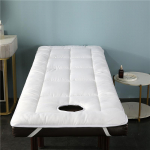 Professionaalne SPA massaažilaua kate Ilusalongi madrats elastsete rihmadega Kerge kokkupandav n&auml;olauapatja SPA kasutuseks 60x180cm valge