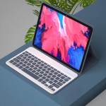 Tableti klaviatuurikott Samsung Galaxy Tab S6 jaoks (2019) 10,5-tolline SM-T860 SM-T865 Alusega Traadita Bluetooth-klaviatuurikate Funda English lavendli hall v&auml;rv