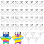 Plastikust liivakunstipudelid korkidega Liivakunstin&otilde;ud Komplektid lastele K&auml;sit&ouml;&ouml; DIY Kunstitegevus R&uuml;hm Pulmad S&uuml;nnip&auml;evapeo Kingitus 75ml 30pcs
