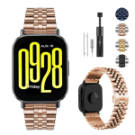 22mm metallrihm Redmi Watch 5 Lite'i jaoks Roostevabast terasest k&auml;ev&otilde;ru rihm Redmi Watch 5 Active'i jaoks Luksuslik k&auml;ev&otilde;ru rihm Correa 22mm width strap roosa kuldne v&auml;rv