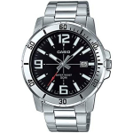 Casio Enticar Roostevabast terasest Must sihver Vabaaja Analoog Sportlik k&auml;ekell MTP-VD01D-1BV Meeste must
