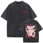 Anime Jojo seikluslik seiklus Bruno Bucciarati Vintage pestud T-s&auml;rk Mehed Naised Manga Retro T-s&auml;rgid Mehelik &Uuml;le suurusega Streetwear S