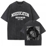 Pestud Vintage Lauryn Hill N&auml;oga Graafikuga T-s&auml;rgid Meestele Naistele R&otilde;ivad Hip Hop Mood L&uuml;hikeste Varrukatega T-s&auml;rk Retro Puuvillased T-s&auml;rgid S