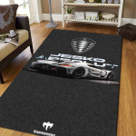 luksuslik sportauto logo K-Koenigsegg tr&uuml;kitud vaip kodu elutuba magamistuba kaunistus vannituba k&ouml;&ouml;k sissep&auml;&auml;s libisemiskindel vaip 80x120cm gray
