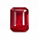 NATURAALNE haruldane punane rubiin 13 ct smaragdi kuju SERTIFITSEERITUD lahtine v&auml;&auml;riskivi kingituseks 14 mm Approx punane